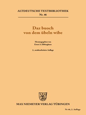 cover image of Daz buoch von dem übeln wîbe